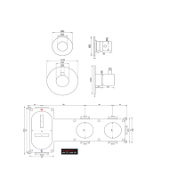 Brauer Copper Inbouwthermostaatset met Baduitloop en Staafhanddouche